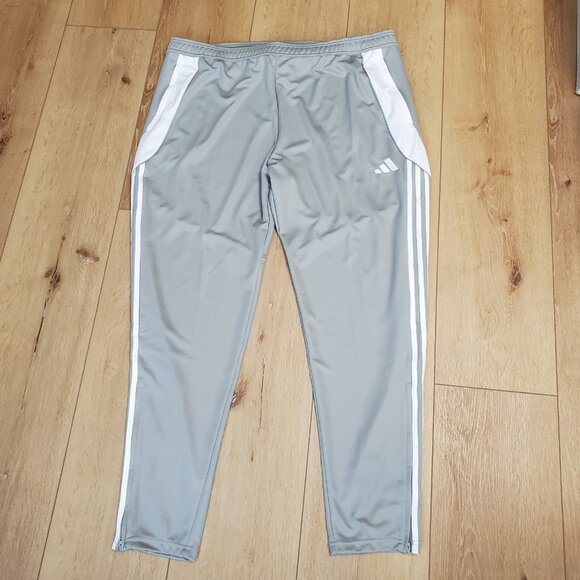 NEW Adidas Tiro Track Pants Mens 3XLT AeroReady Soccer Train Gray White IV7274 - Picture 1 of 12